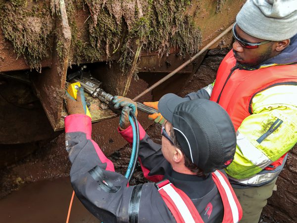 hydropower maintenance team